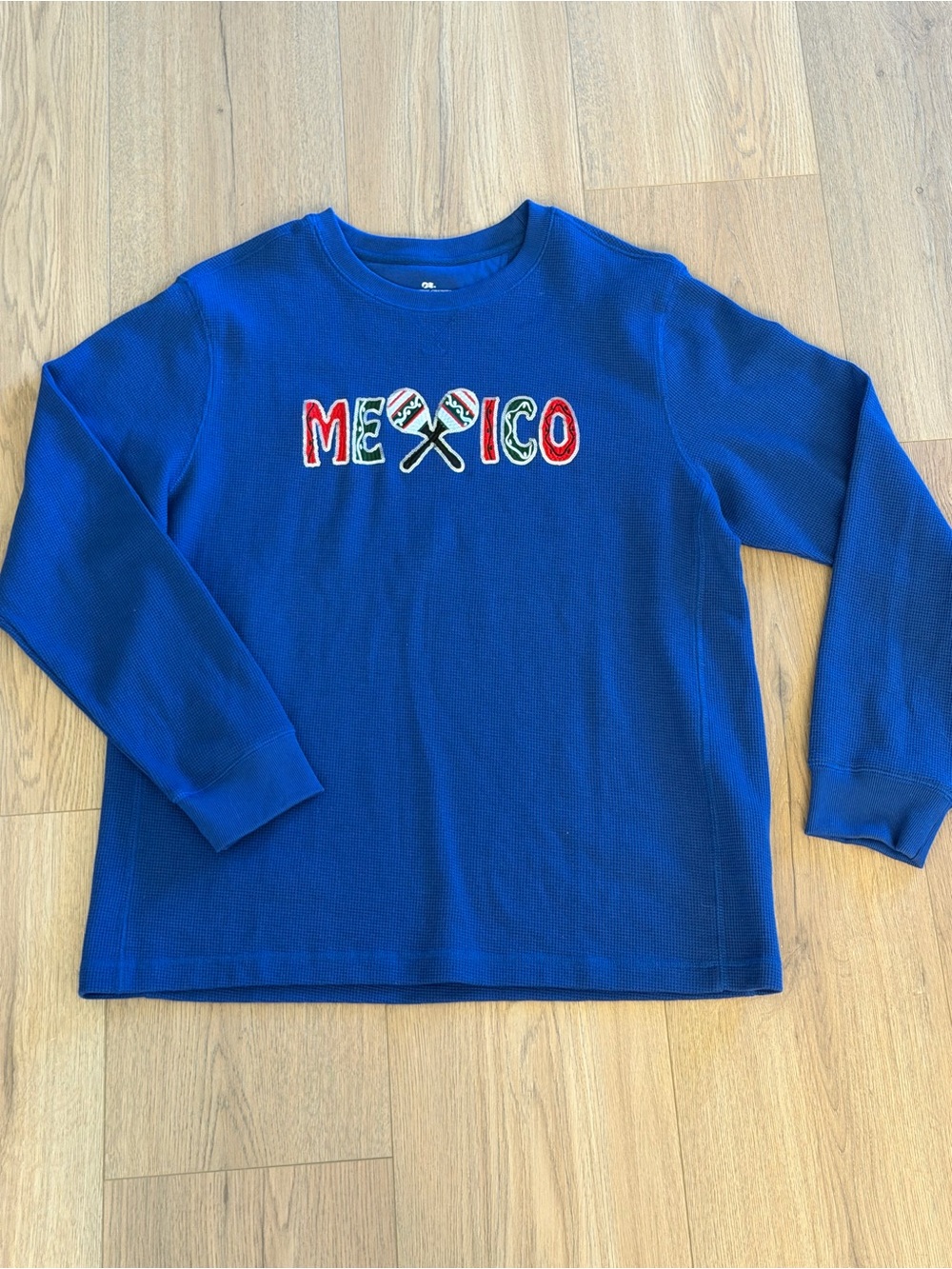 Mexico Graphic Long-Sleeve Top - Blue